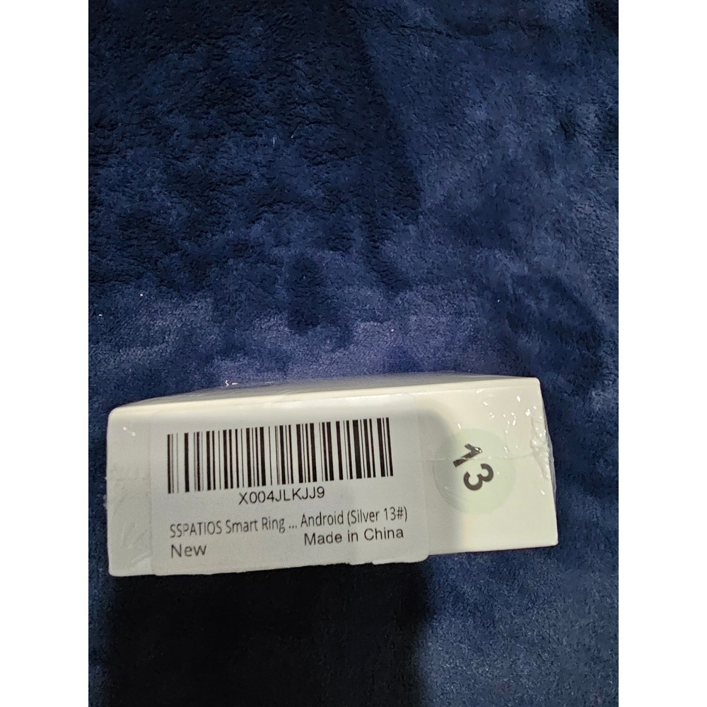 SSPATIOS Smart Ring Silver Size 13 Android iOS Fitness Tracker JRing Da14585 BLE - Picture 3 of 5
